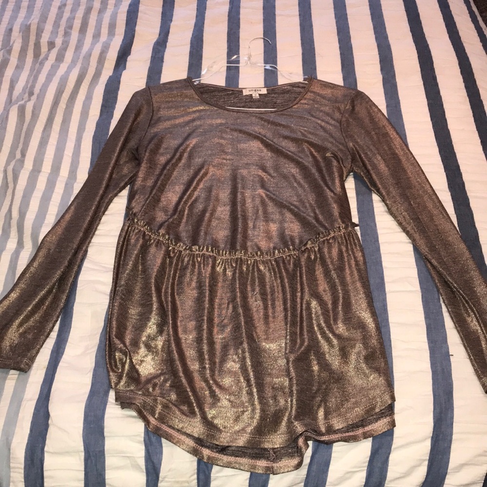 Shiny gold long sleeve